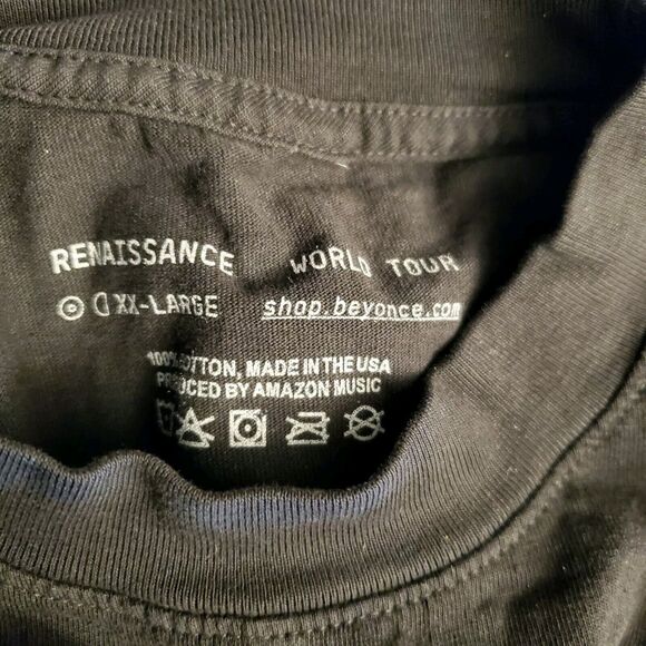 Beyonce Renaissance World Tour T-Shirt Size 2XL Black - Picture 5 of 10